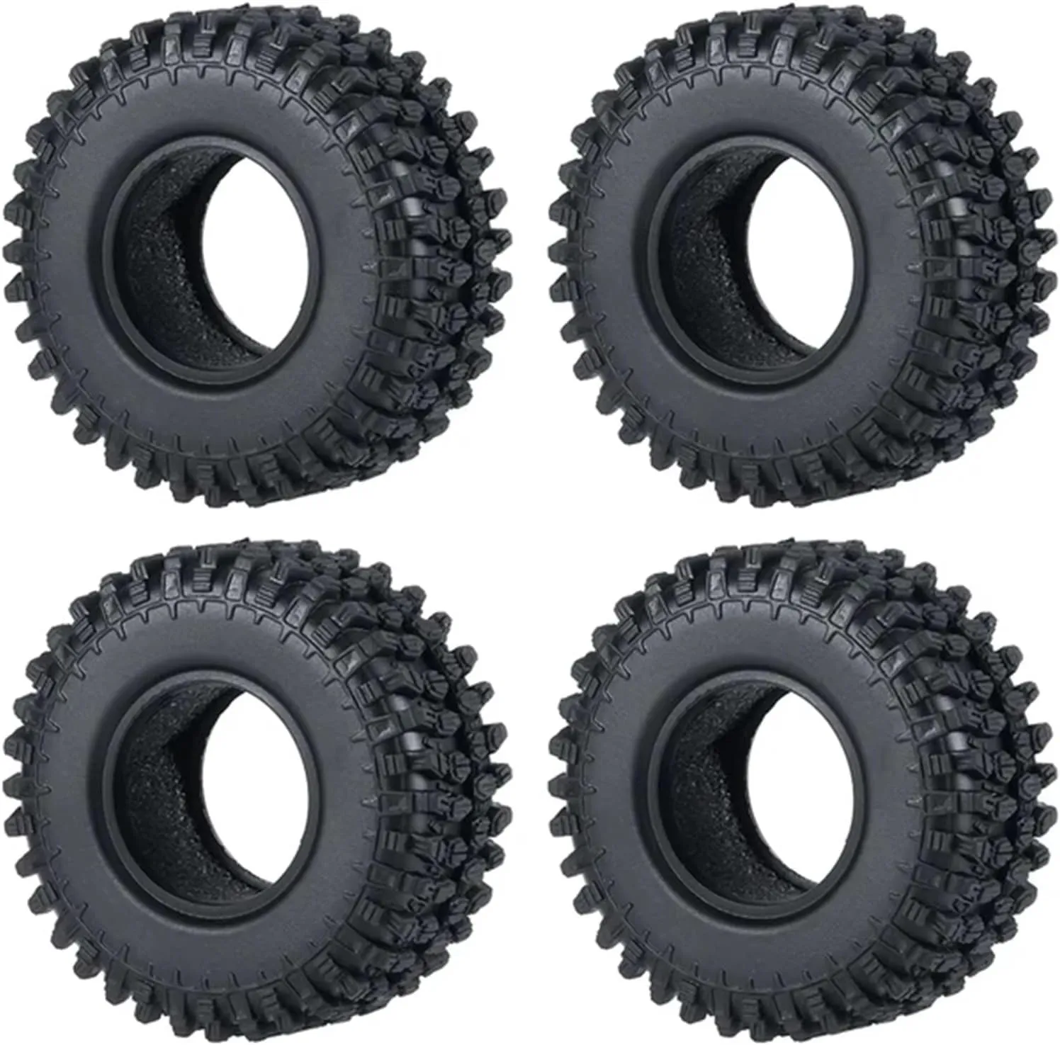 Rc Car Wheel Rim Tire Compatible with Trx4m for Scx24 for Fcx24 for Fcx 1/18 1/24 RC Car Part RC Car Accessories Replacement Crawler Wheel Tires Diameter Width(54MM)
