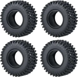 Rc Car Wheel Rim Tire Compatible with Trx4m for Scx24 for Fcx24 for Fcx 1/18 1/24 RC Car Part RC Car Accessories Replacement Crawler Wheel Tires Diameter Width(54MM)