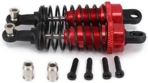 Rc Shock Absorber For WLtoys A959 A969 A979 K929 For Hpi For Traxxas For Losi 1/18 2Pcs Oil Adjustable 65Mm Shock Absorber Damper Red Rc Car Parts Replacement