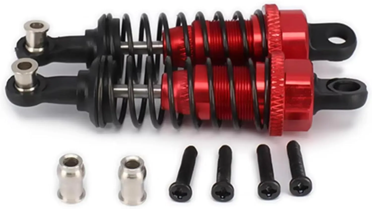 Rc Shock Absorber For WLtoys A959 A969 A979 K929 For Hpi For Traxxas For Losi 1/18 2Pcs Oil Adjustable 65Mm Shock Absorber Damper Red Rc Car Parts Replacement