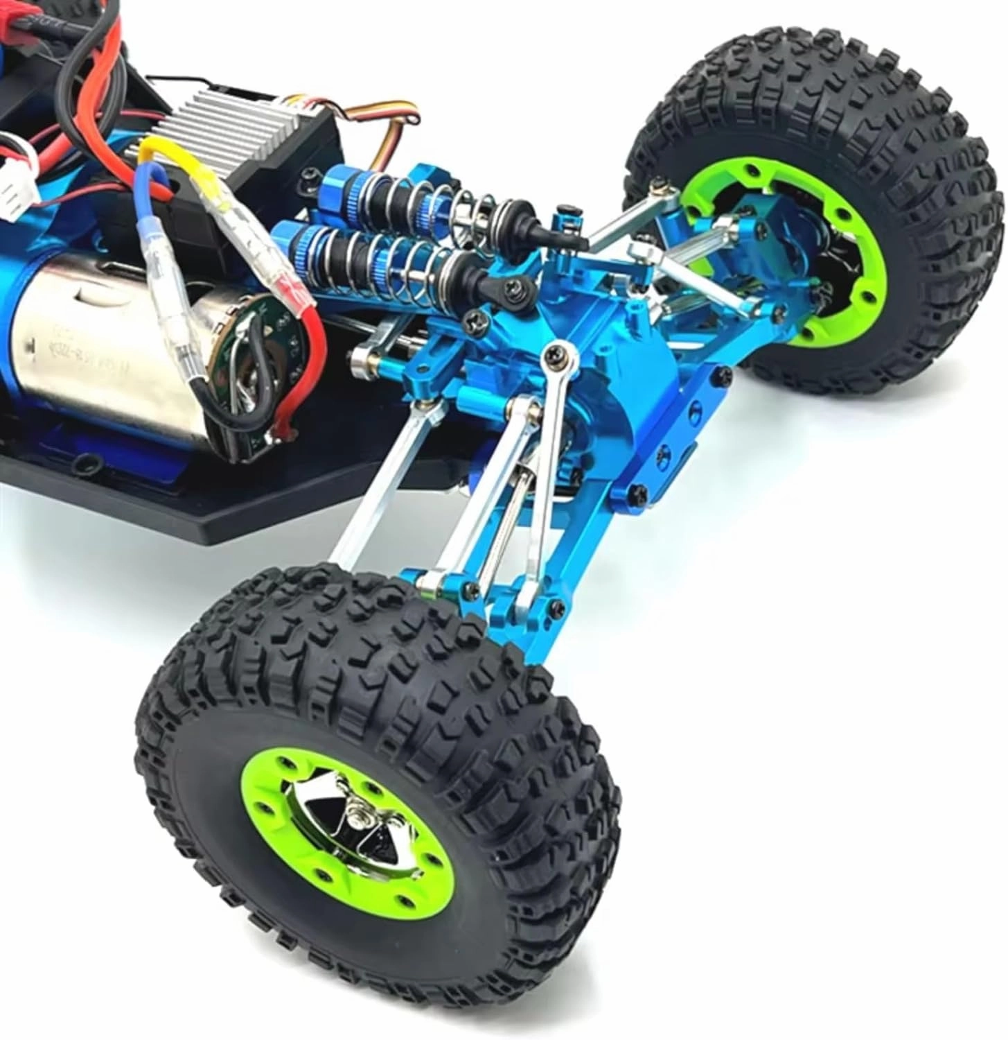 RC Car DIY Parts for WLtoys for Feiyue 124006 12423 12427 12428 12429 1/12 Metal Upgrade Front Gearbox Remote Control Crawler Car Upgrade Accessories(Blue)