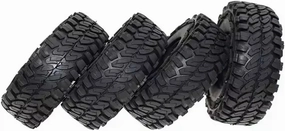 Rc Car Wheel Rim Tire Compatible with Axial for SCX10 for D90 for D110 for TF2 1:10 1.9" RC for Rock Crawler Rubber Rocks Tyres/Wheel Tires 114MM 4PCS