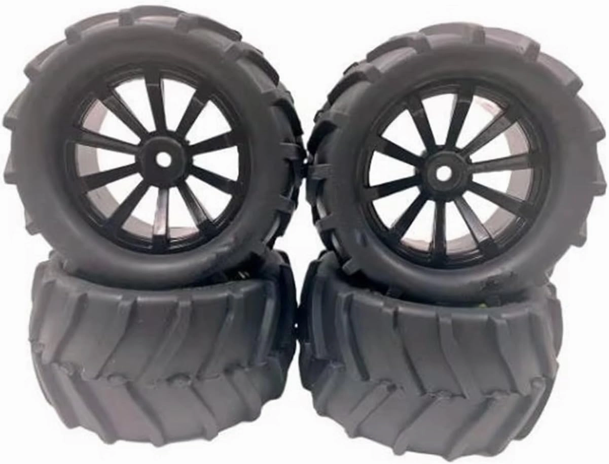 Rc Car Wheel Rim Tire Compatible with MJX 14210 1:14 RC Car Part RC Car Accessories Plastic Wheel Rims Tyre RC Upgrade Part Rc Wheel Rims Tyre Black