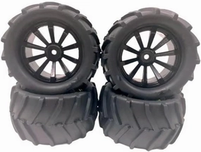 Rc Car Wheel Rim Tire Compatible with MJX 14210 1:14 RC Car Part RC Car Accessories Plastic Wheel Rims Tyre RC Upgrade Part Rc Wheel Rims Tyre Black