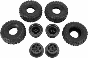 Rc Car Wheel Rim Tire Compatible with MN D90 D91 RC Car Spare Parts Crawler Car Assembled Tyre for Truck Parts & Accessories 4 Pcs Tires Wheels Rims Set