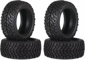 Rc Car Wheel Rim Tire Compatible with TT02 94122 94123 for SCX10 90046 for TRX4 1/10 RC Car Part RC Car Accessories Black 1.9 Inch Wheel Tires