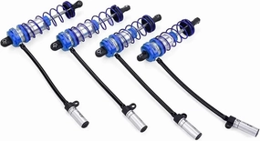 RC Repair Parts Compatible with ZD for Racing for Axial for TRX4 1/10 RC Car Parts Truck Crawler Adjustable Shock Absorber Rear Damper Suspension(Blue)
