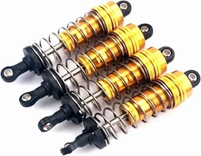RC Shocks Damper Compatible with WLtoys 144001 1/14 RC Drift for Racing Car Upgrade Parts 4Pcs Metal Shock Absorber Damper Replacement Accessory