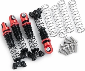 RC Upgrade Accessories For Kyosho For Jimny 1/18 For Mini-Z 4×4 For Wrangler For 4Runner For Hilux 1/24 4Pcs RC Car 37/45mm Metal Adjustable Shock Absorber Damper(4Pcs 45mm)