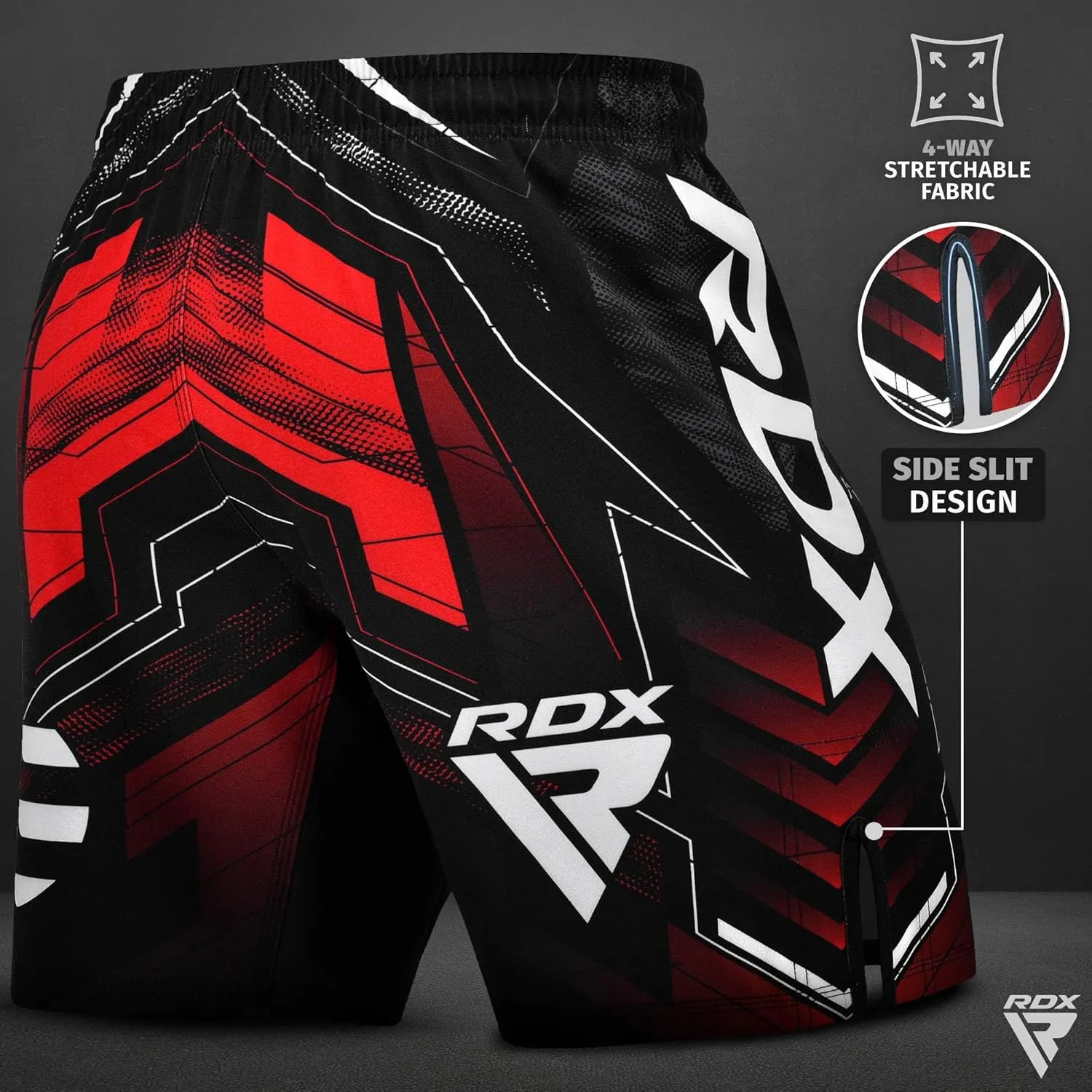 RDX IMMAF Approved MMA Shorts, Side Slits Design Suitable for MMA Boxing, Muay Thai, Kickboxing Gym Workout