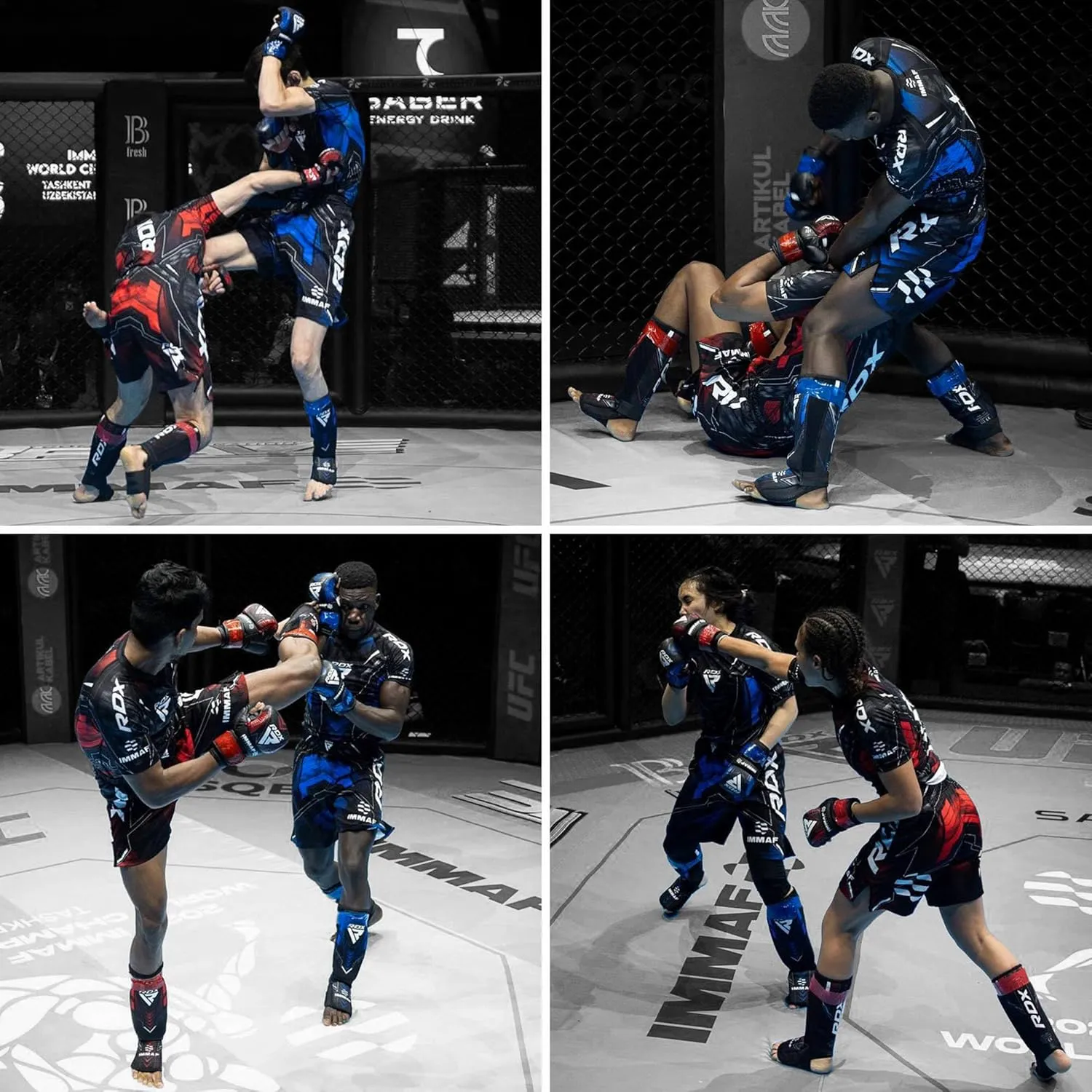 RDX IMMAF Approved MMA Shorts, Side Slits Design Suitable for MMA Boxing, Muay Thai, Kickboxing Gym Workout