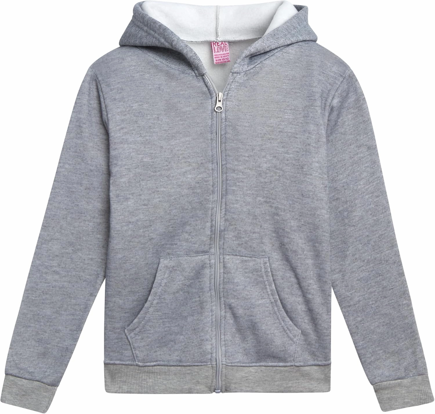 Real Love Girls' Jogger Set - 4 Piece Soft Fleece Full Zip Up Hoodie and Jogger Pants for Girls (7-16)