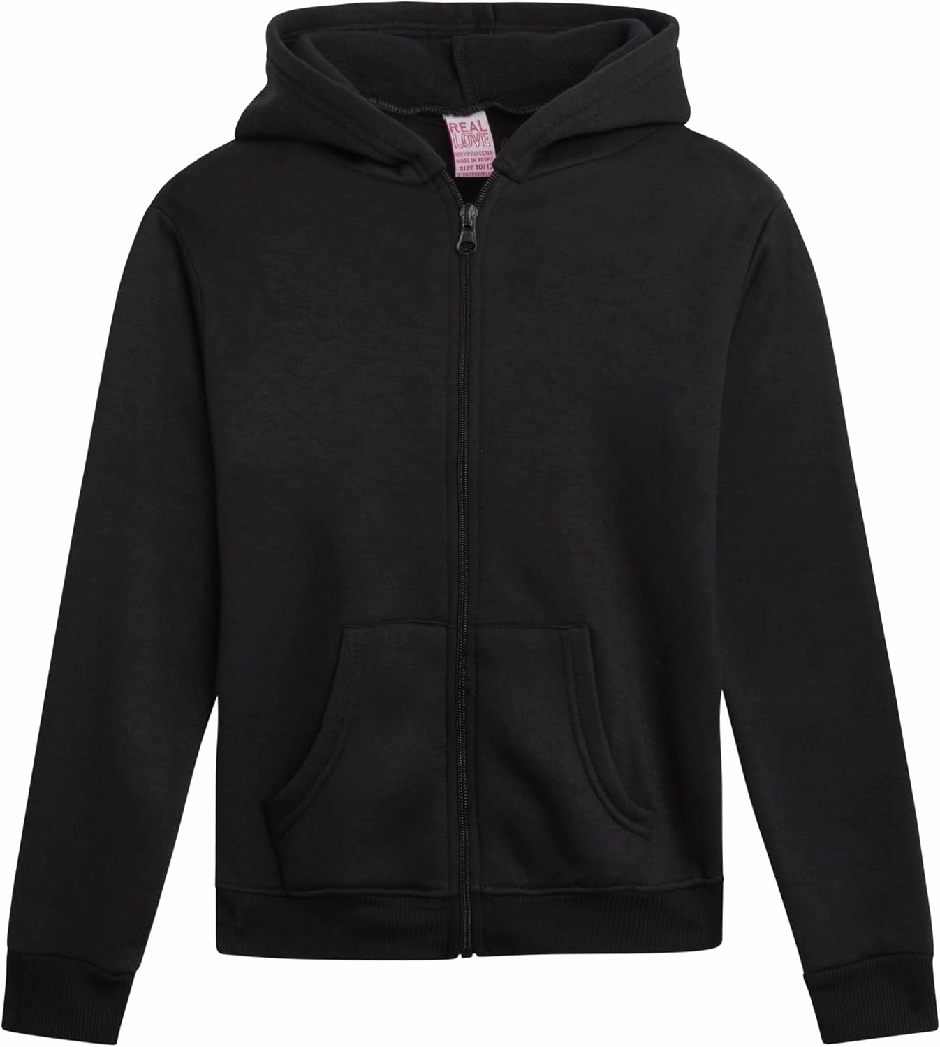 Real Love Girls' Jogger Set - 4 Piece Soft Fleece Full Zip Up Hoodie and Jogger Pants for Girls (7-16)