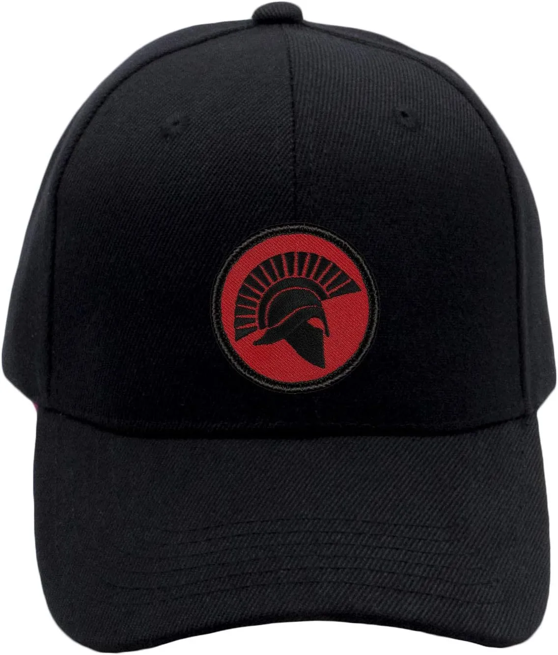 Red & Black Spartan Helmet Hat/Ballcap! Adjustable-Back Ball Cap with Embroidered Spartan Helmet