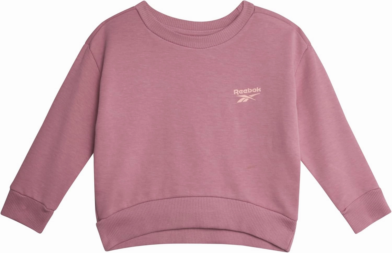 Reebok Baby Girls Pants Set - 2 Piece Cozy Fleece Crewneck Sweatshirt and Girls Leggings for Toddlers and Little Kids (2T-6X)