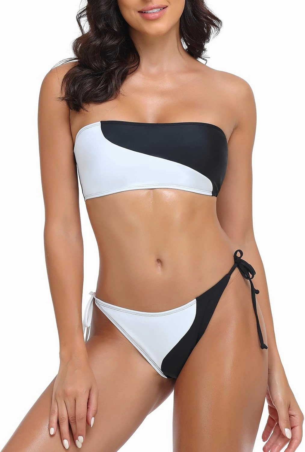 RELLECIGA Women's Bandeau Bikini Set