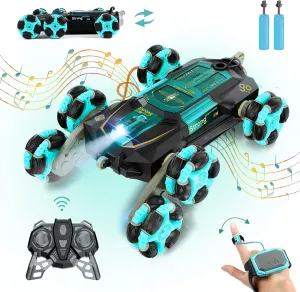 Remote Control Cars for Kids Adults, Gesture Sensing RC Stunt Car with Light Music Spray, RC Robot Toys,Cool Birthday Toy for 6 7 8 9 10 11 12 13 Years Old Boys Girls Kids