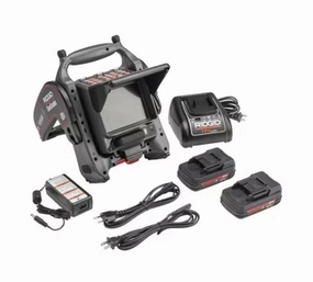 RIDGID 64968 CS6x Versa Digital Recording Monitor System with 2 Batteries and Charger, Compatible with Compact 2, C40, and M40 Camera Reels