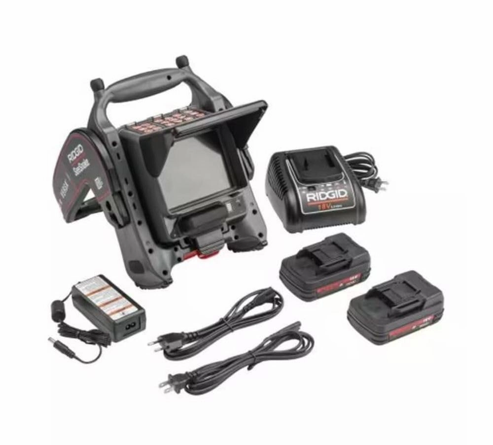 RIDGID 64968 CS6x Versa Digital Recording Monitor System with 2 Batteries and Charger, Compatible with Compact 2, C40, and M40 Camera Reels