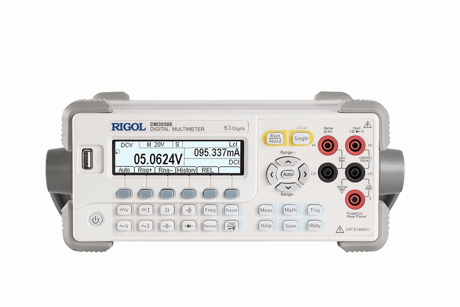 Rigol DM3058E Digital Multimeter,5.5 Percision,123 rdgs/s Fastest Rate,USB/RS232 Connectivity,Maximum Measurement Range 10A, 1000V