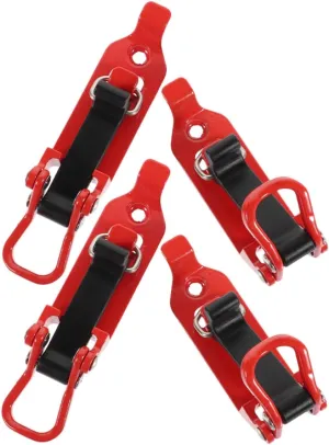 Roof Rack Shovel Mount Car Accessories 2 Sets Red Clamp Holders for Truck Cap Clamps Secure Axle Mounting Bracket