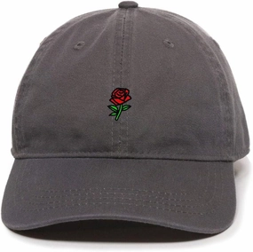 Rose Baseball Cap Embroidered Cotton Adjustable Dad Hat