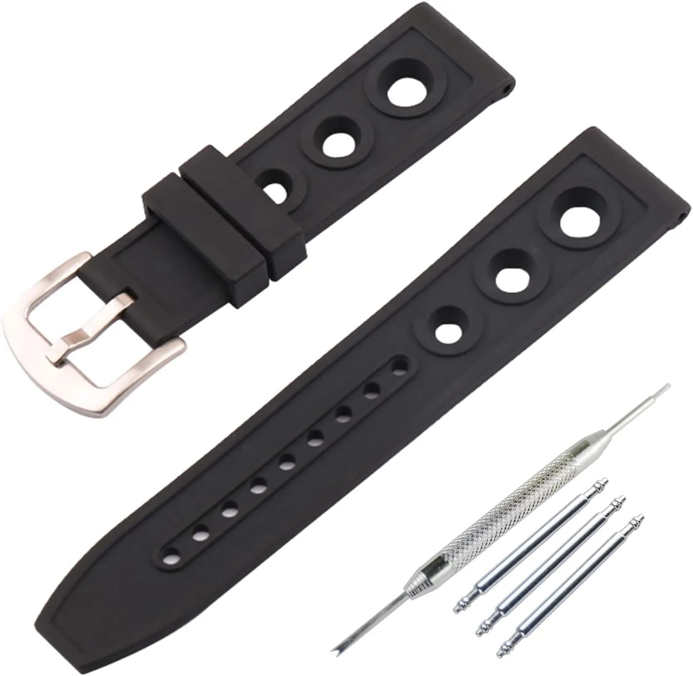 Rubber Replacement Watch Band for Breitling Superocean Watches with Buckle