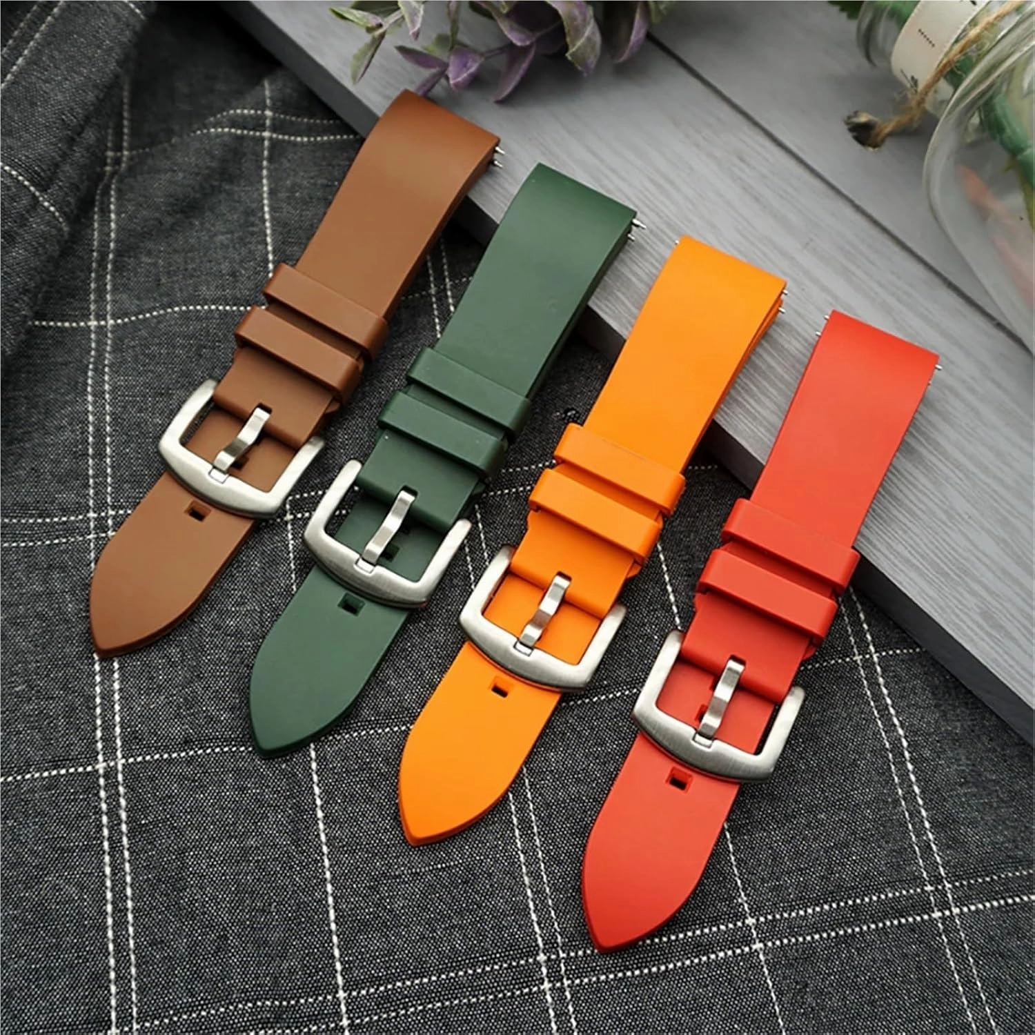 Rubber Watch Strap Quick Release 18 19 20 21 22 23 24mm For Each Brand Diving Watches Band Quick Release