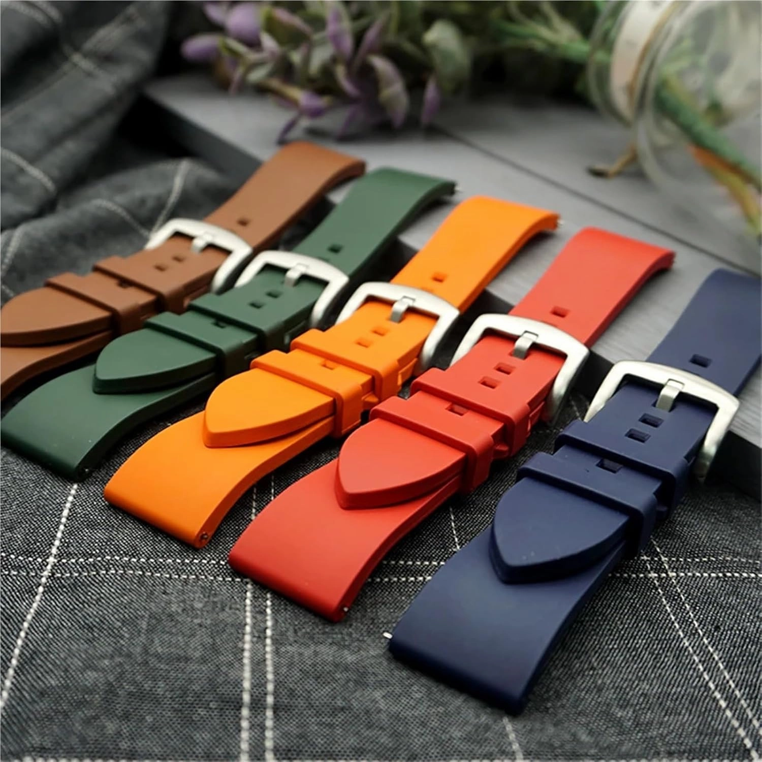 Rubber Watch Strap Quick Release 18 19 20 21 22 23 24mm For Each Brand Diving Watches Band Quick Release
