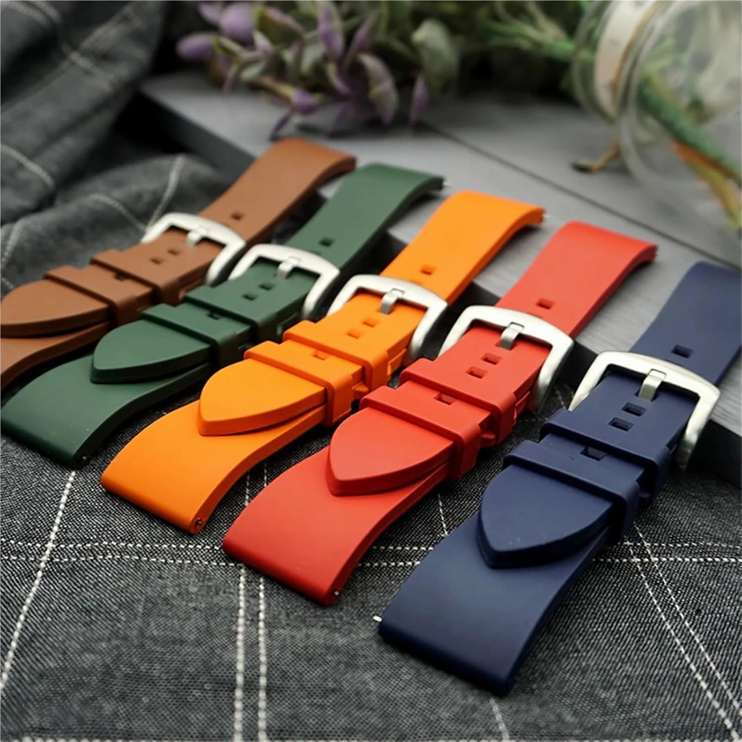 Rubber Watch Strap Quick Release 18 19 20 21 22 23 24mm For Each Brand Diving Watches Band Quick Release