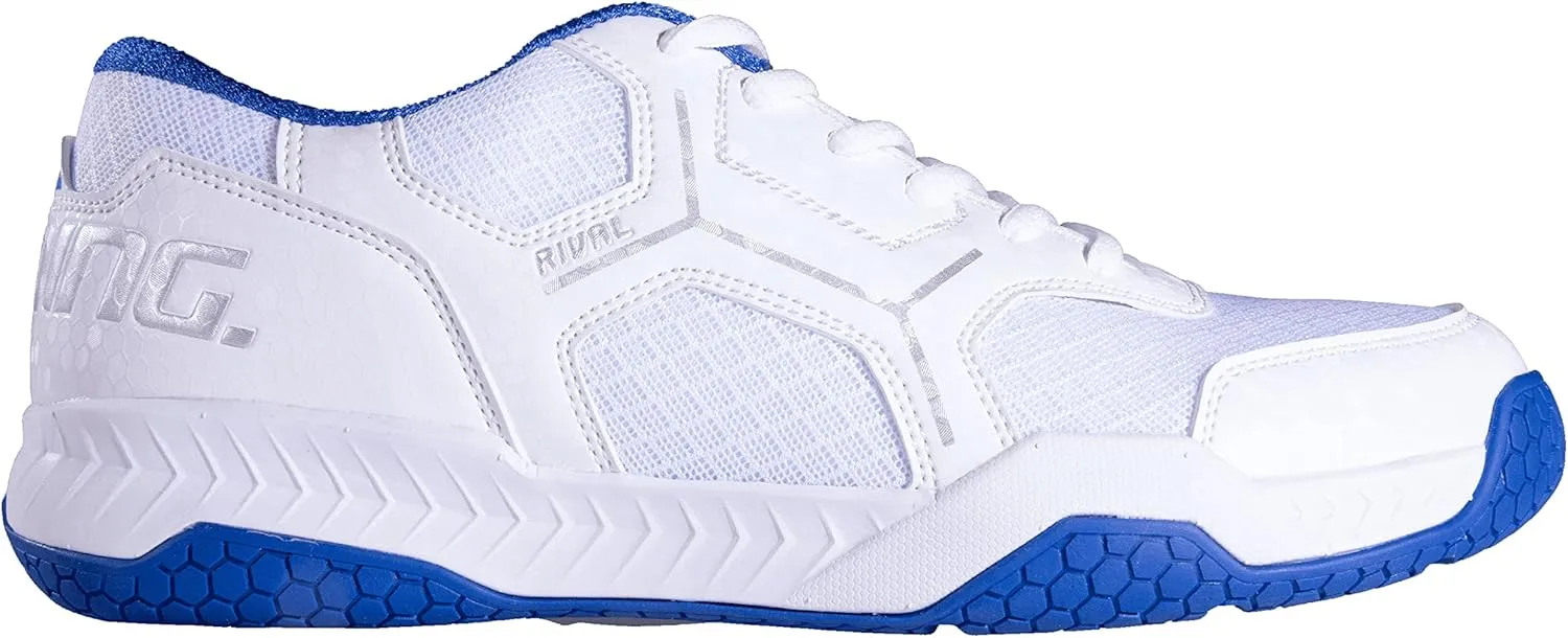 Salming Rival Men's Squash Shoes (White/Supersonic) & Black/White Colors (Squash, Racquetball, Volleyball, Floorball)