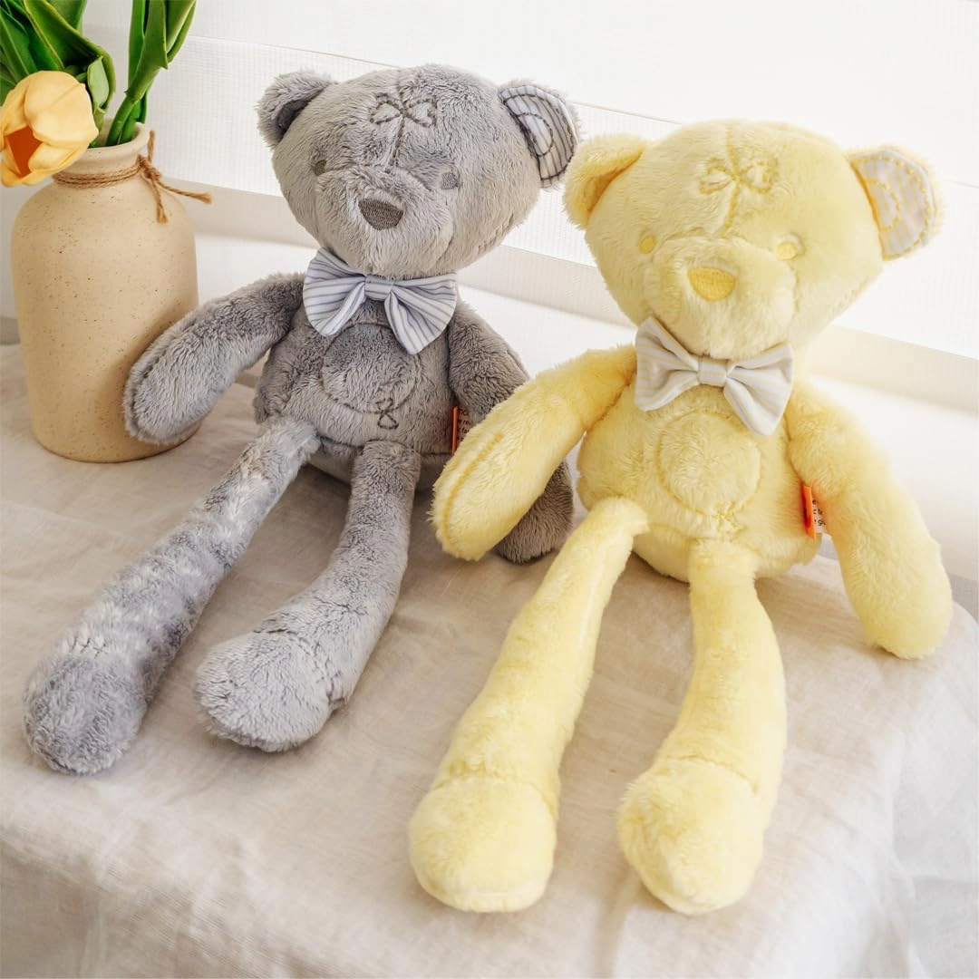 Sammy The Lemon Yellow Bear Soft Stuffed Animal for Newborns Babies and Toddlers, Cuddly and Lovable Plush Toy 12 Inches