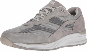 SAS Journey Mesh - Shoes for Men - Suede and Mesh Uppers - Cushioned Tongue - Textile Linings - Lightweight Gray 13 N - Narrow (C)