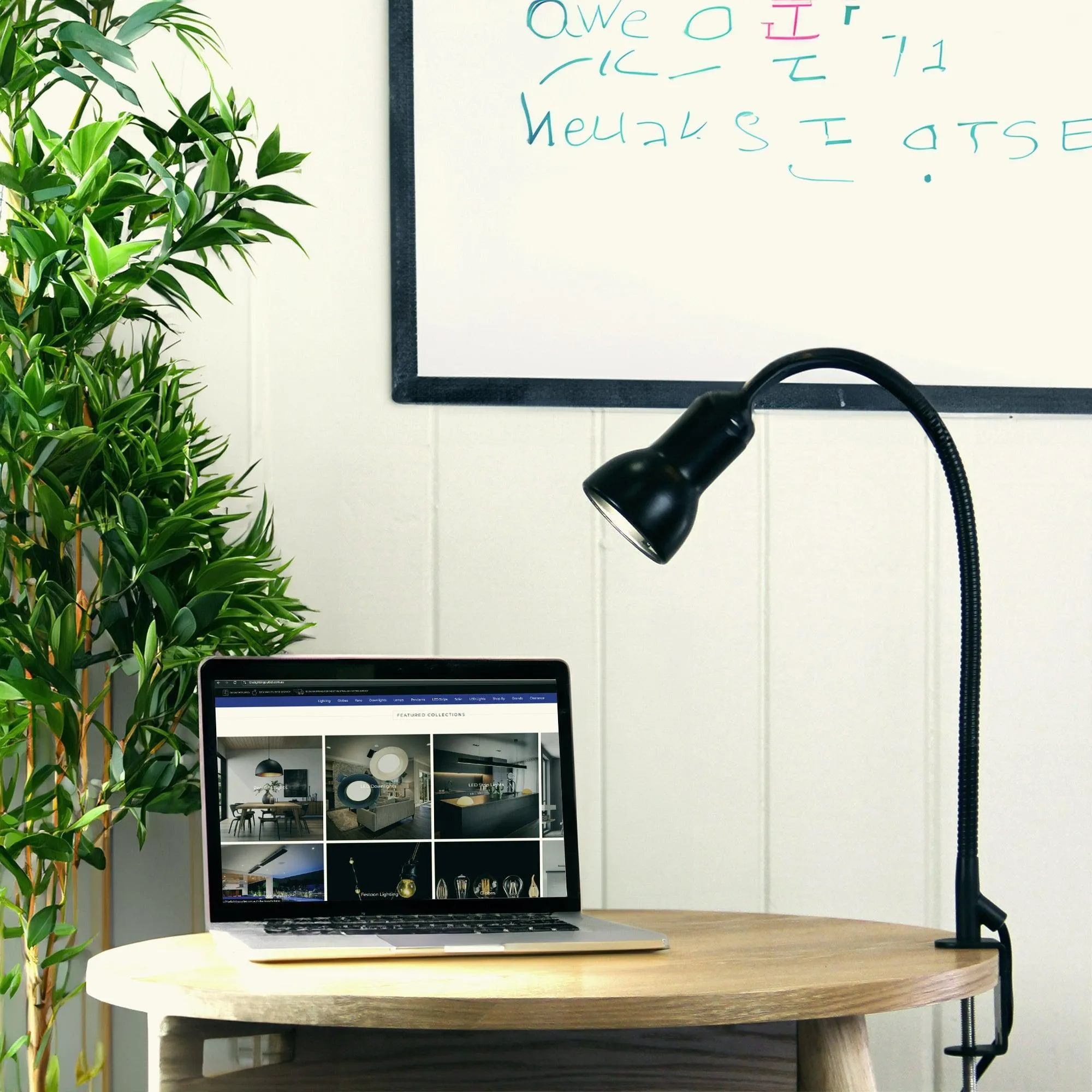 Scope Clamp Lamp Adjustable Goose Neck GU10 AB/BC/WH/BK Oriel Lighting SL98431