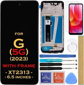 Screen Replacement LCD Display Touch Digitizer Assembly with Frame for Motorola Moto G 5G 2023 XT2313 XT2313-3 XT2313-4 XT2313-6 6.5 inches