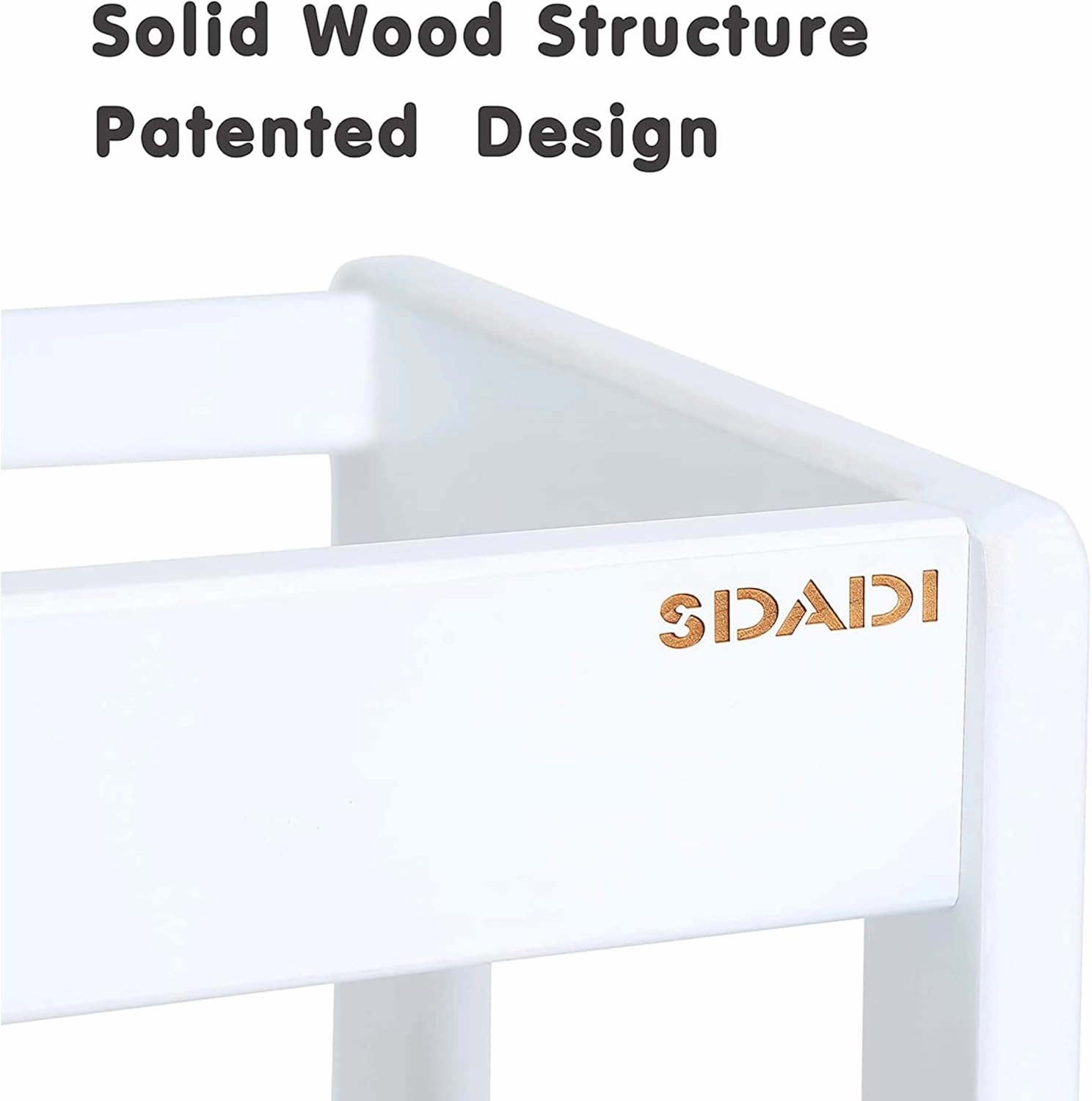 SDADI LT05W Mother's Helper Adjustable Height Kitchen Step Stool, Children Kids Toddlers Counter Level Learning Stool for Kitchen and Bathroom, White