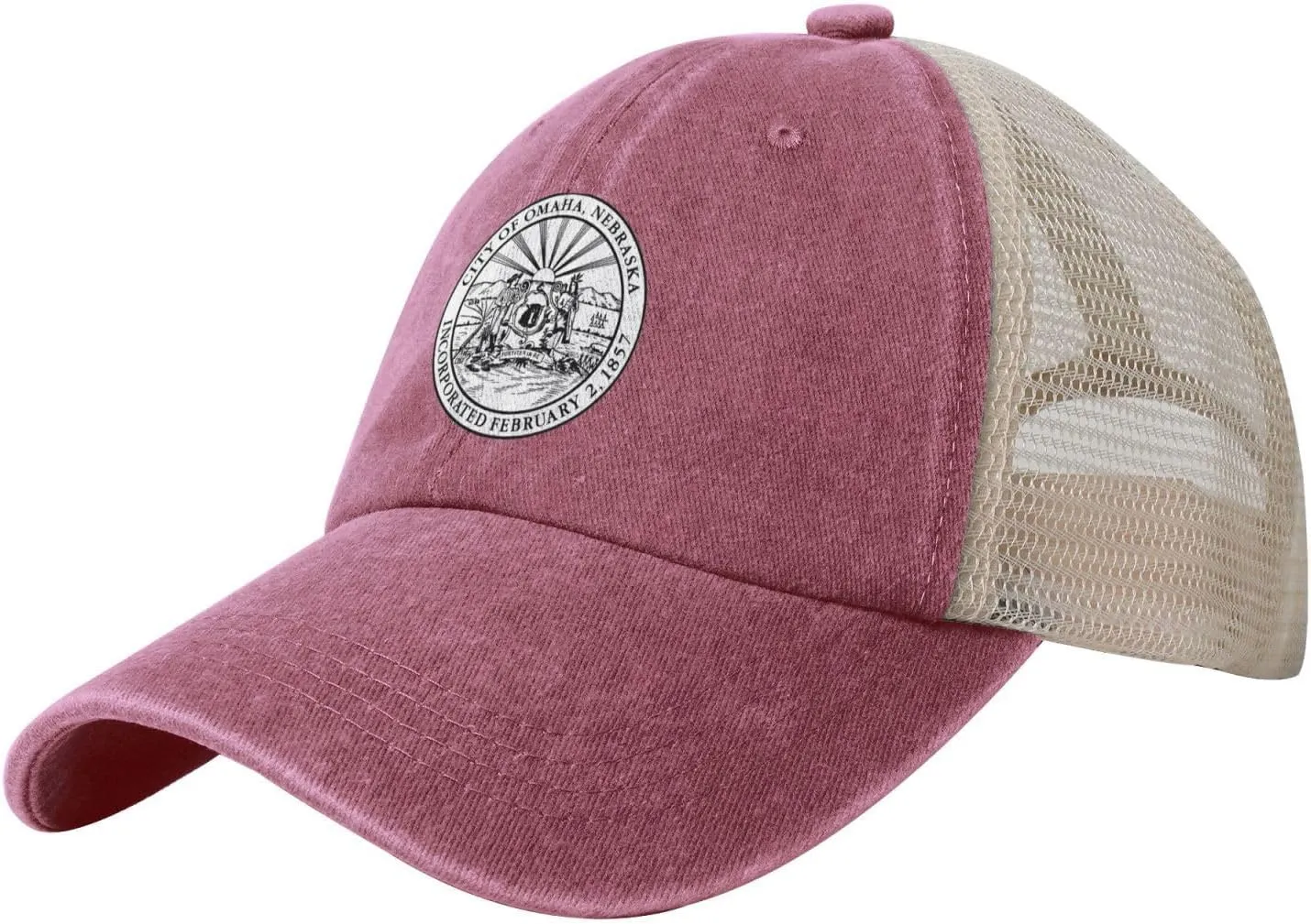 Seal of Omaha, Nebraska Baseball Cap for Men Women Adjustable Mesh Trucker Hat Golf Ball Caps