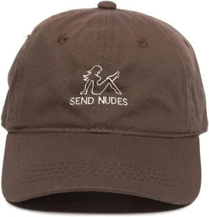 Send Nudes Dad Baseball Cap Embroidered Cotton Adjustable Dad Hat