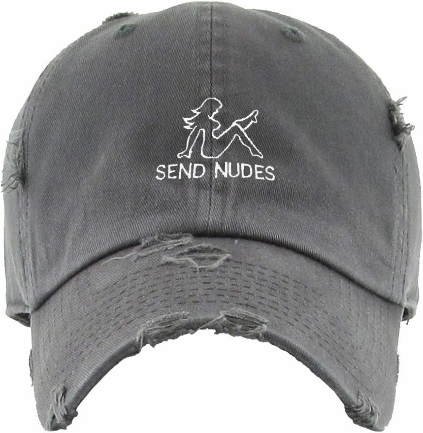 Send Nudes Dad Baseball Cap Embroidered Cotton Adjustable Dad Hat