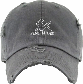 Send Nudes Dad Baseball Cap Embroidered Cotton Adjustable Dad Hat