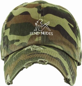 Send Nudes Dad Baseball Cap Embroidered Cotton Adjustable Dad Hat