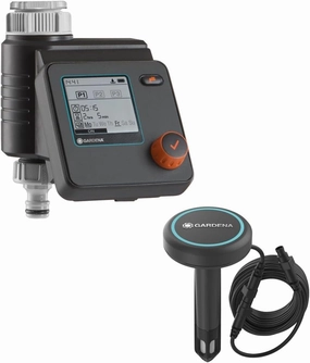 Set Water Control Select with Soil Moisture Sensor, Tap connector 26,5mm (G 3/4"), Adapter 1"-3/4", 1 x Adapter 3/4"-1/2