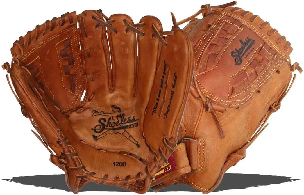 Shoeless Joe Gloves Fast Pitch Basket Weave Web Brown Glove, 12-Inch, Right Handed