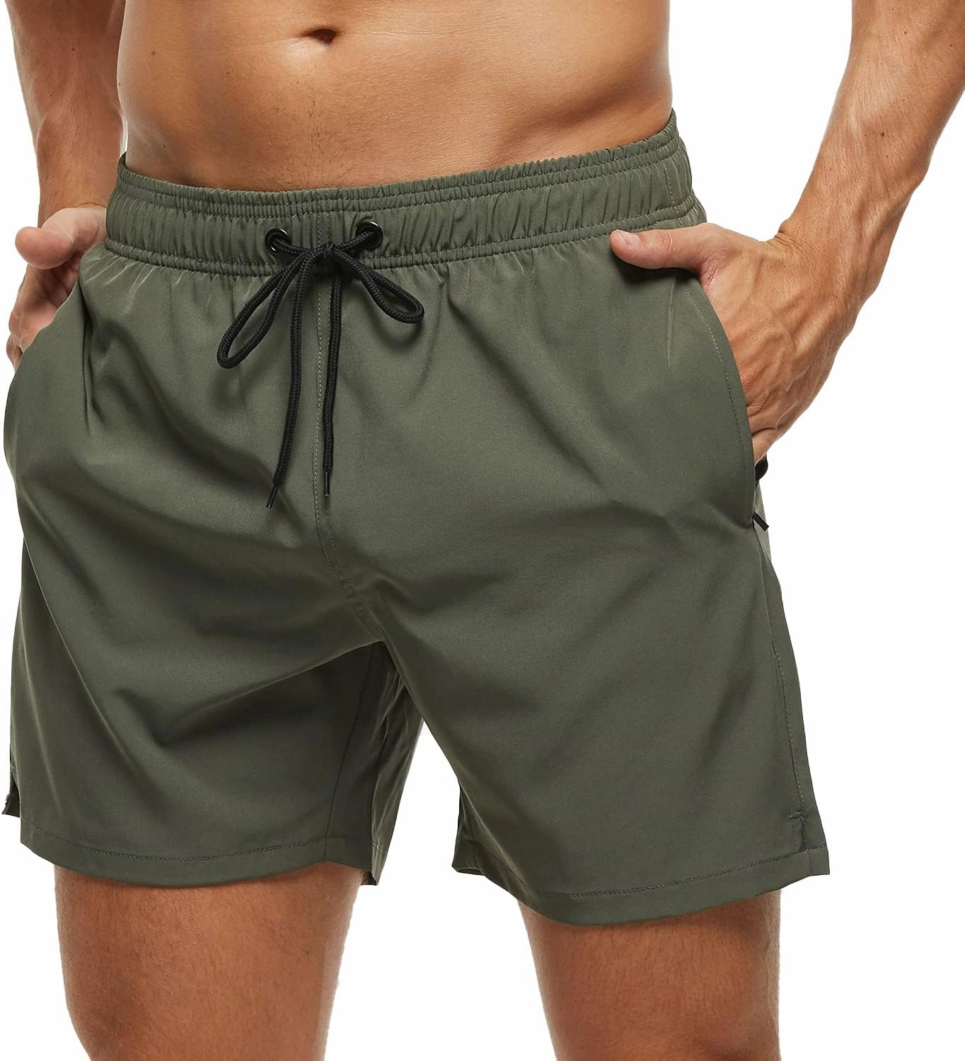 SILKWORLD Men's Swim Trunks Quick Dry Beach Shorts with Pockets
