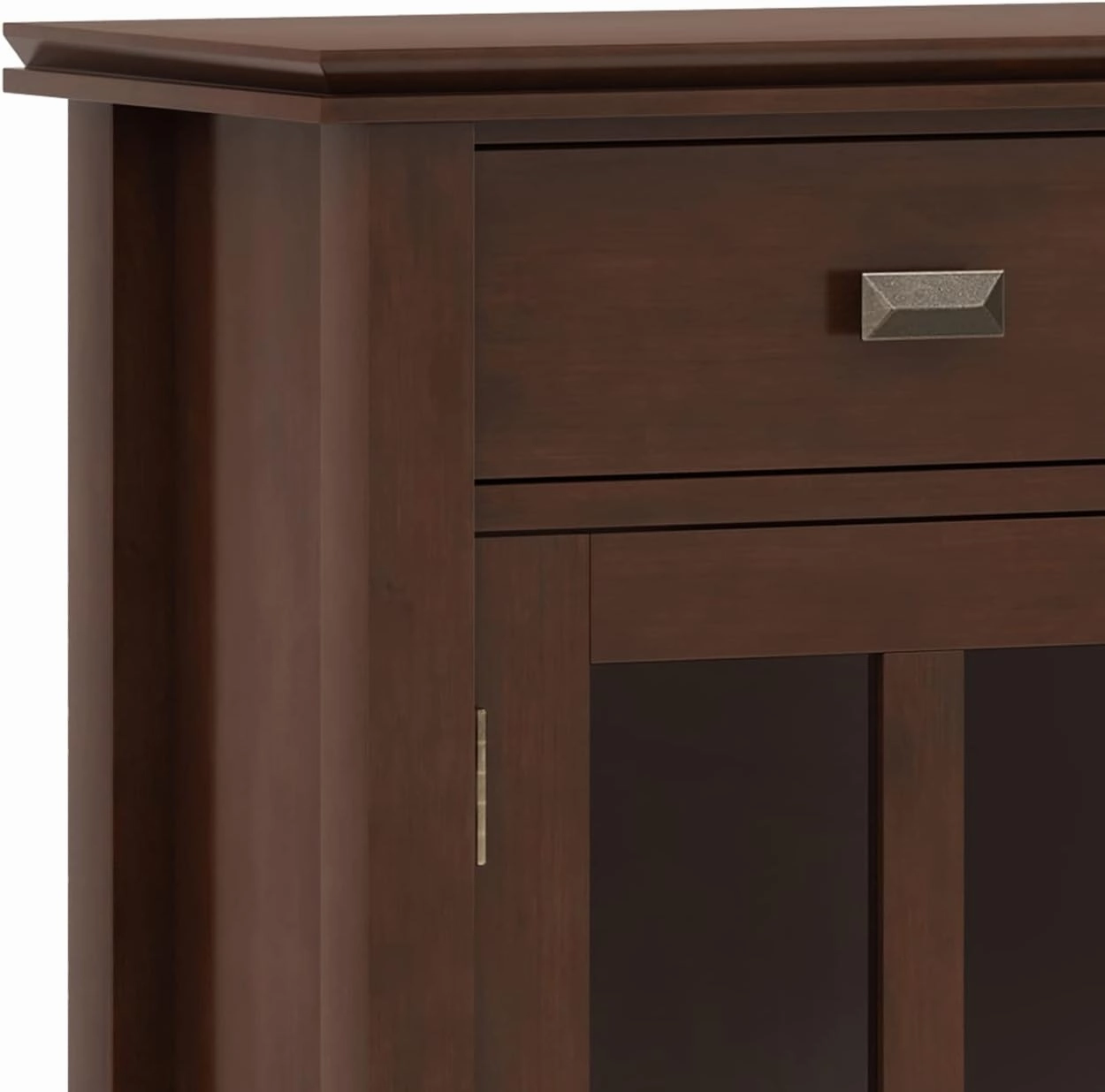 SIMPLIHOME Artisan SOLID WOOD 36 Inch Wide Contemporary Entryway Storage Cabinet in Russet Brown, For the Living Room, Entryway and Family Room