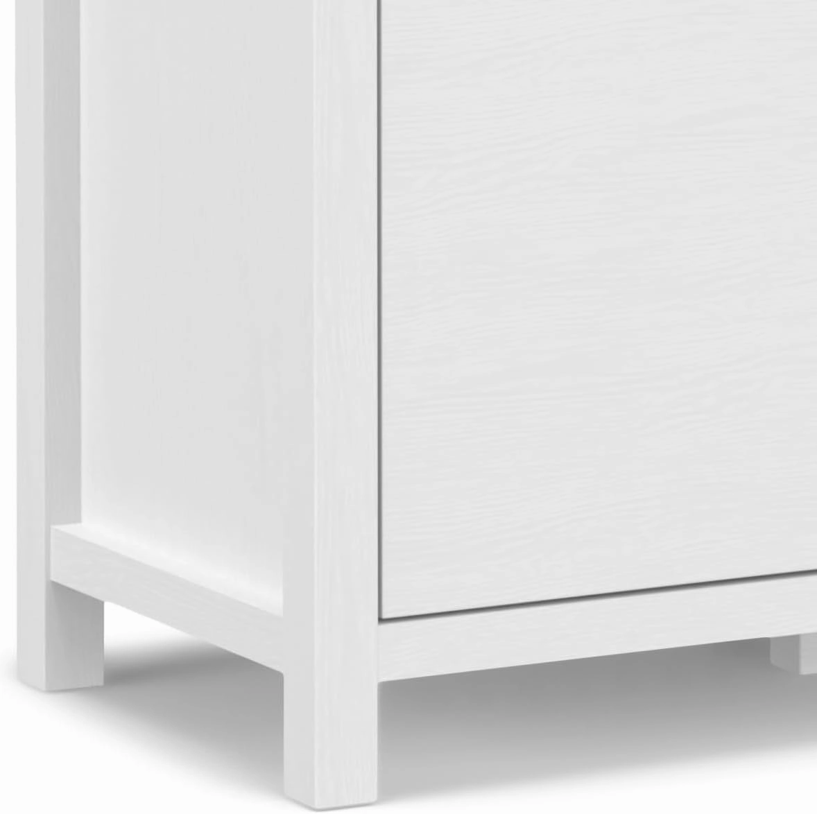 SIMPLIHOME Hollander Buffet - 54 inch Wide Solid Wood 3-Door Sideboard Buffet in White, Contemporary Storage Cabinet for Dining Room or Kitchen with Adjustable Shelves and Metal Handles