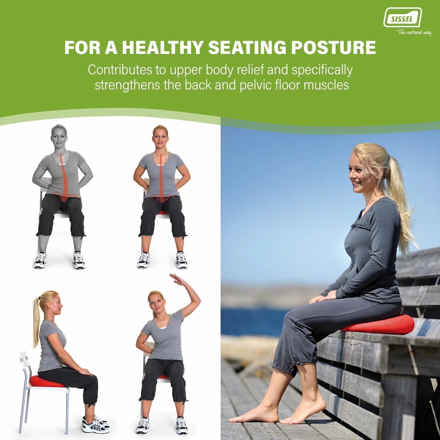 SITFIT 13in Blue | Active Sitting & Training | Strengthens Back & Pelvic Floor Muscles | Versatile Use: Legs & Veins | Adjustable Pressure | Includes Exercise Poster