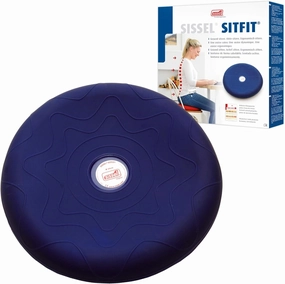 SITFIT 13in Blue | Active Sitting & Training | Strengthens Back & Pelvic Floor Muscles | Versatile Use: Legs & Veins | Adjustable Pressure | Includes Exercise Poster