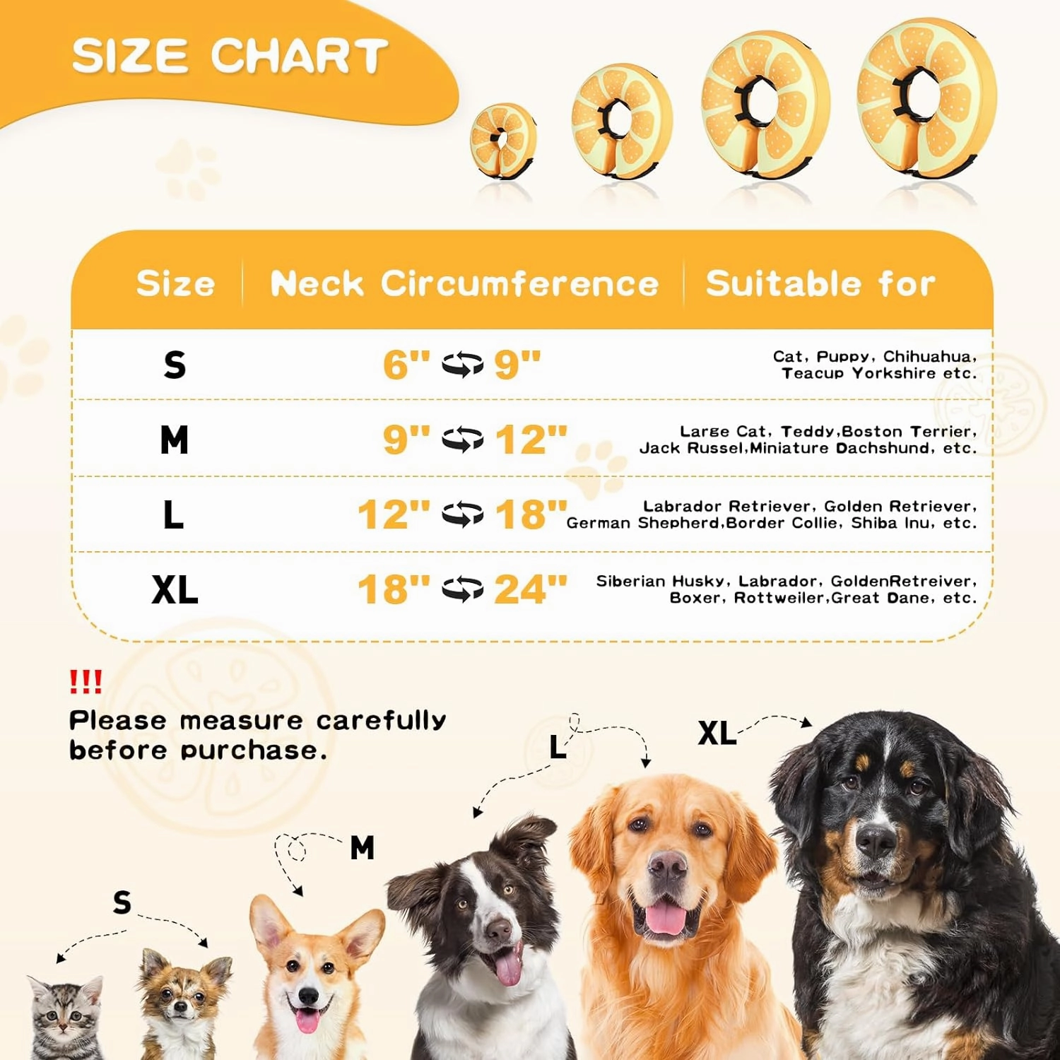 Sivomens Dog Cone, Protective Inflatable Dog Collar for Medium Dogs, Comfortable Dog Recovery Cones After Surgery, Washable Dog Donut Collar Prevents Licking Wounds & No Blocking Vision, M(9"-12")