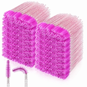 Skylety 1000 Pcs Disposable Mascara Wands Bulk Mascara Eyelash Brush Makeup Applicator Eyelash Wands for Eye Lash Extension, Eyebrow Comb, 3.9 x 0.2 x 0.3 Inch (Purplish Red)